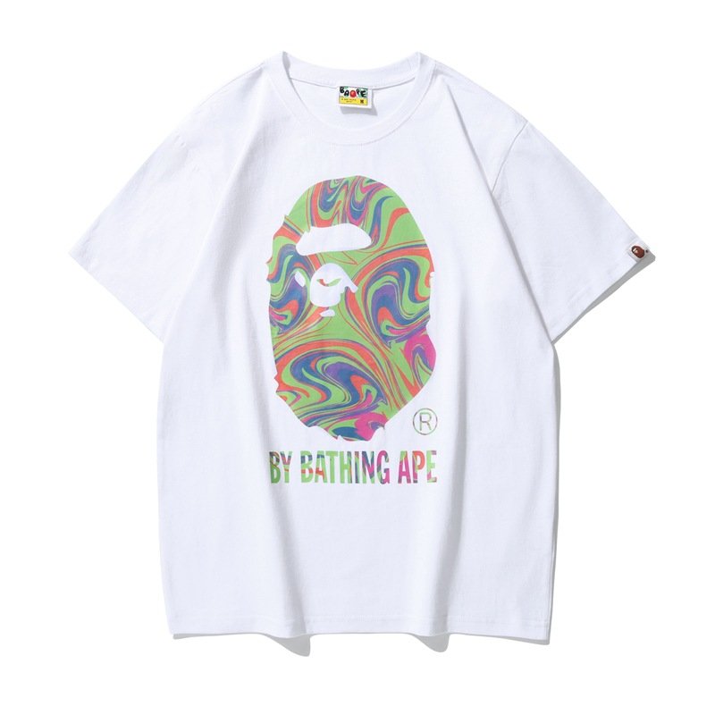 FENGFAN 2024 Top Quality Fashion Designer Bapees T-shirt Men's T-shirts Loose Printed Ape Tee Shirts T-shirt Streetwear