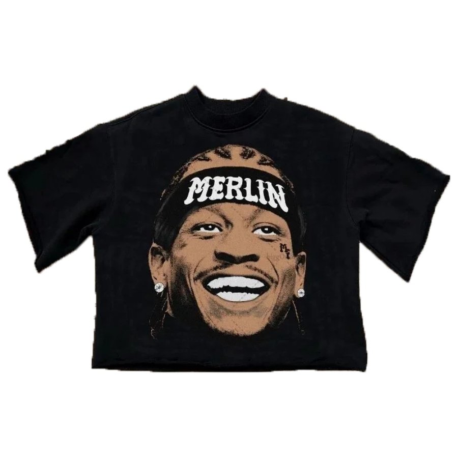 Men's T Shirts Y2k Harajuku Printed T-shirts And American Fashion Brand Oversized Short-sleeved Tops Men Retro Casual Wear