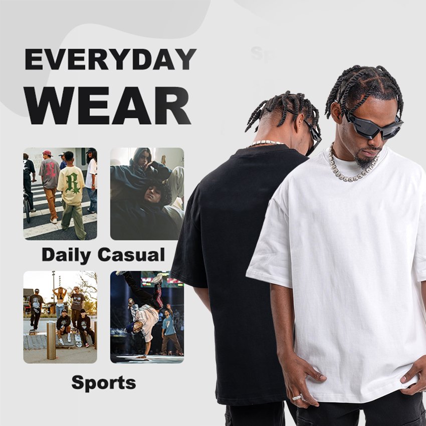 new design luxury quality cotton loose fit little drop shoulder brand blank men t shirt oversized streetwear