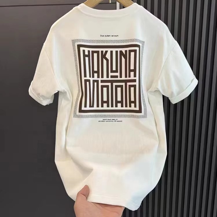 Wholesale versatile high-quality cotton unisex summer t-shirt men's t-shirt plus size men's t-shirt