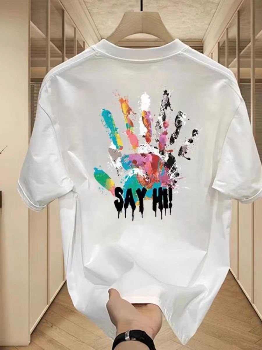 Wholesale versatile high-quality cotton unisex summer t-shirt men's t-shirt plus size men's t-shirt