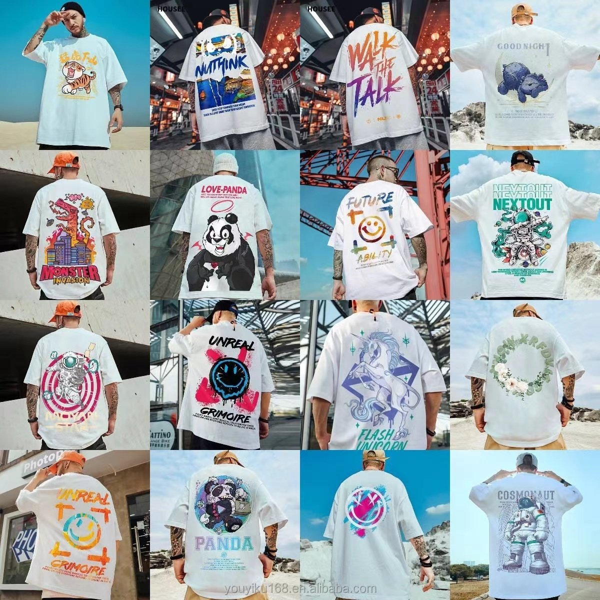 European size trendy T-shirt men's printed men's T-shirt high quality graphic T-shirt wholesale