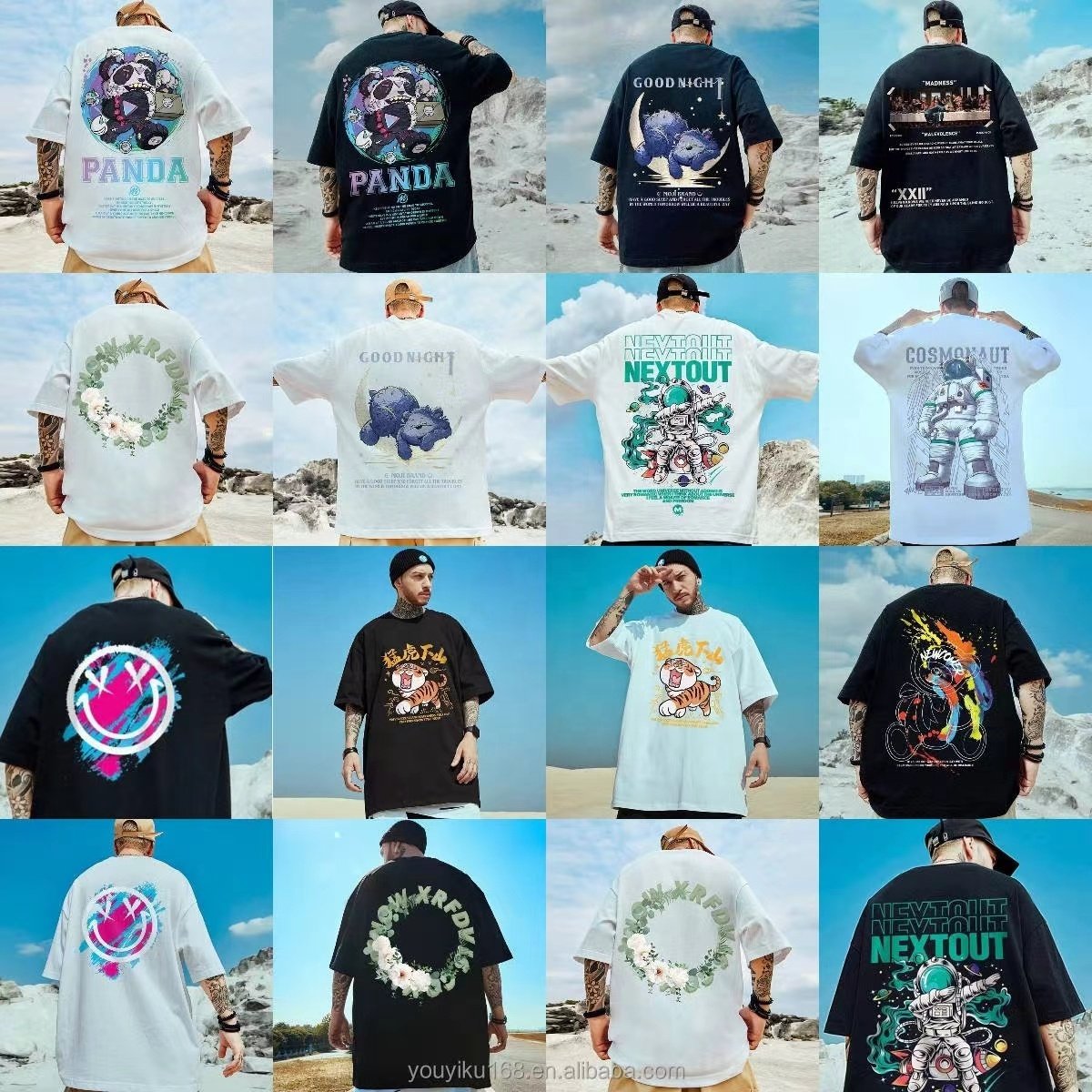 European size trendy T-shirt men's printed men's T-shirt high quality graphic T-shirt wholesale