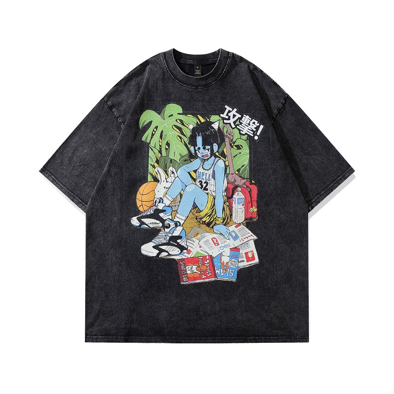 Dtg Print Streetwear Graphic Tees Blank Tshirt Plus Size Men'S Clothing Acid Wash T-Shirt Mens Custom Vintage Oversized T Shirts