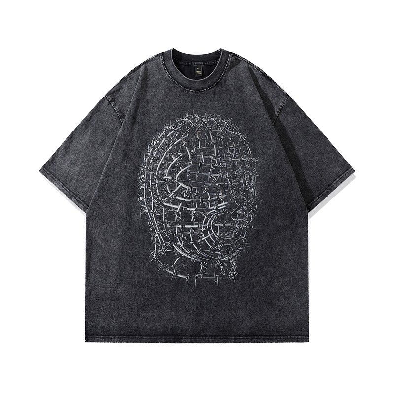 Dtg Print Streetwear Graphic Tees Blank Tshirt Plus Size Men'S Clothing Acid Wash T-Shirt Mens Custom Vintage Oversized T Shirts