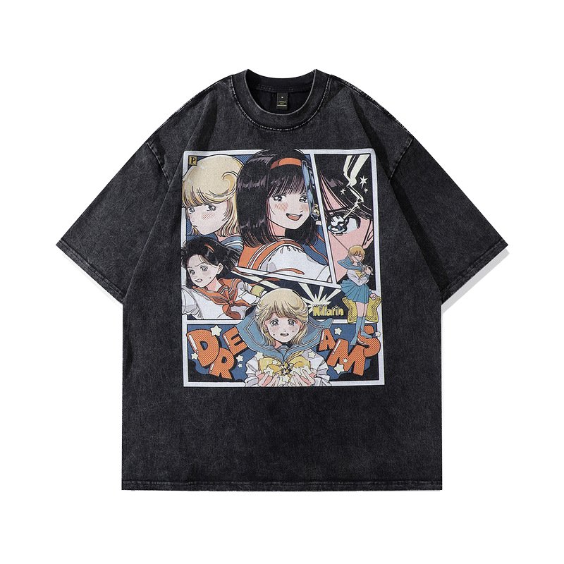 Dtg Print Streetwear Graphic Tees Blank Tshirt Plus Size Men'S Clothing Acid Wash T-Shirt Mens Custom Vintage Oversized T Shirts