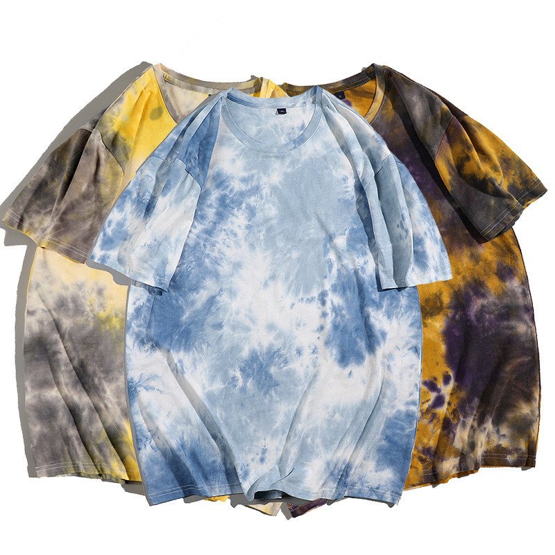 Fashion Drop Ship Cotton Oversize Summer Tie Dye Streetwear Men's T-shirts
