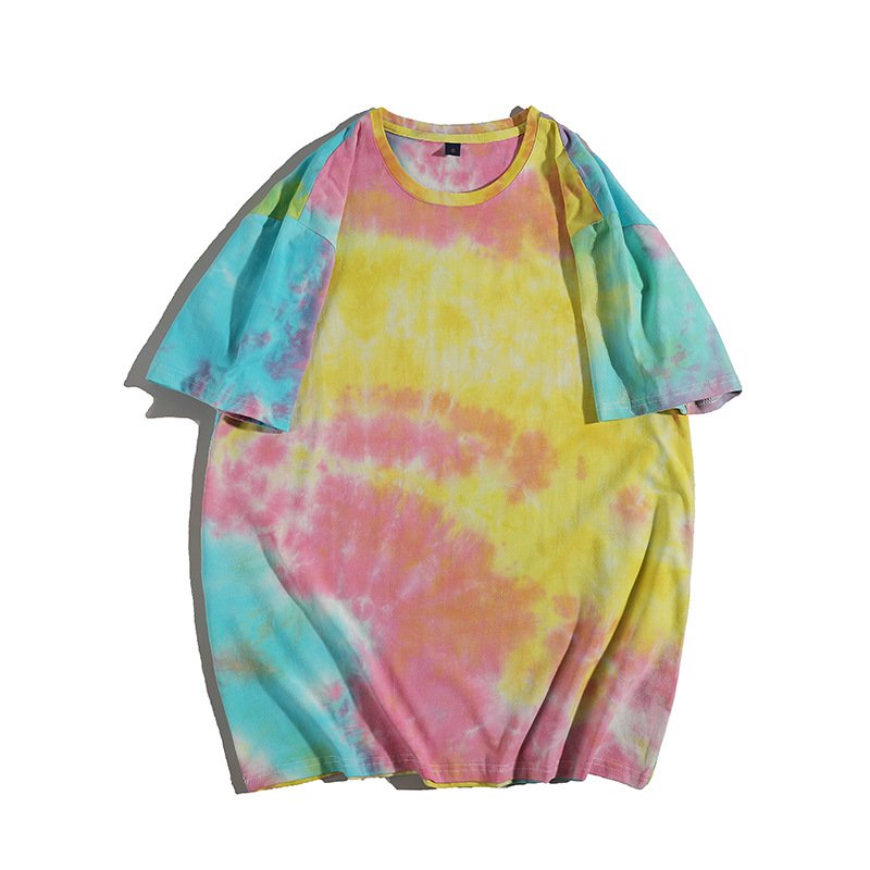 Fashion Drop Ship Cotton Oversize Summer Tie Dye Streetwear Men's T-shirts