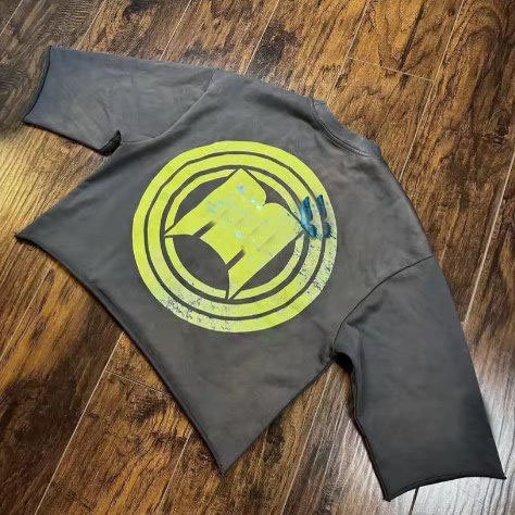 Custom Sun Faded Men's T-Shirt Heavyweight 100% Cotton Cropped Boxy Tees Distressed Hem Dtg Printing Retro Acid Washed T shirts
