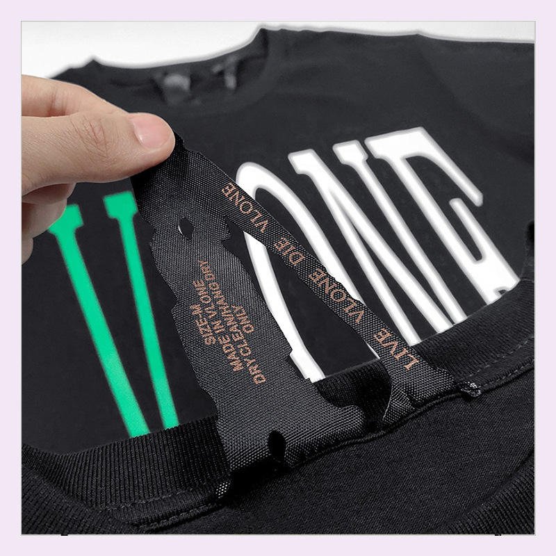 High Quality Unisex Breathable T-shirt Accept Customize logo Graphic Vlones Designer Famous Brand Printed Cotton Men's T-shirts