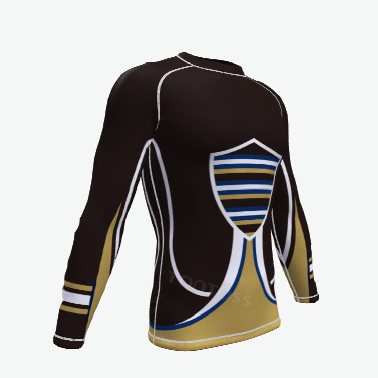 Soft Fabric Custom Logo Long Sleeve Surf Shirt Sportswear Polyester Adults Unisex Rash Guard Shirt Black Rashguard Shirt for Men