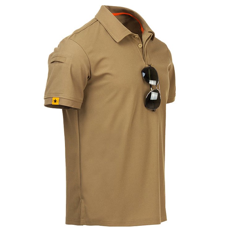 High quality Men's Tactical Short Sleeve polo Shirt Cargo Tactical Shirt Outdoor T-Shirt Men's Embroidered Polo Shirts