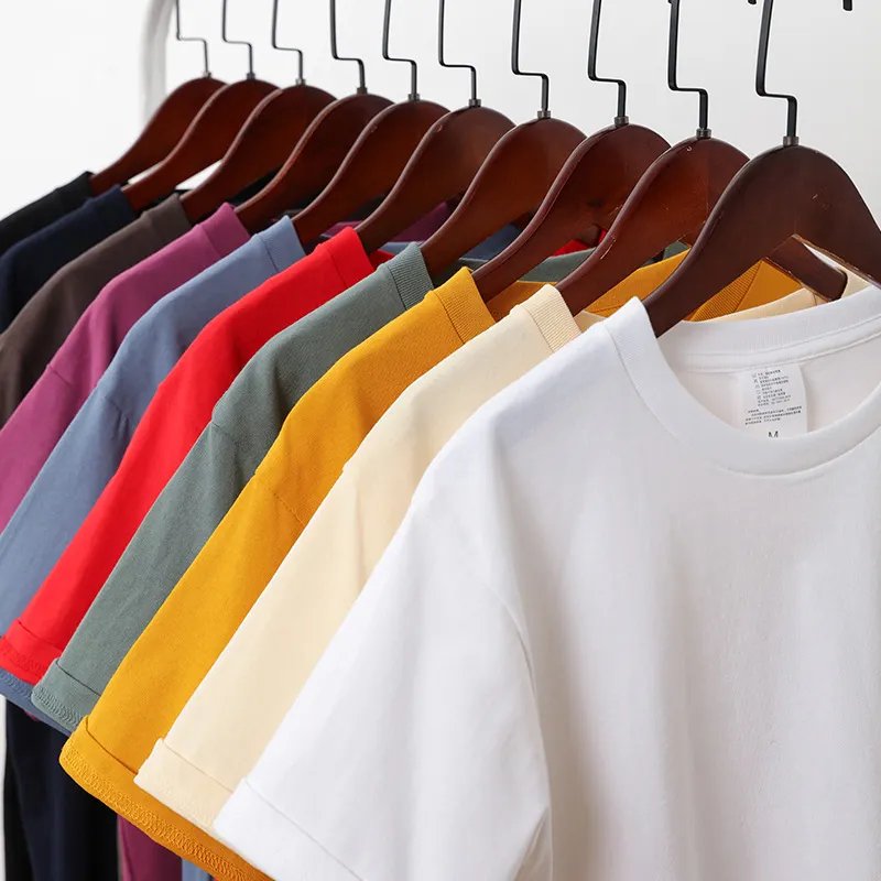 High Quality 180GSM 230GSM Custom T Shirt Heavy Weight Oversized Blank cotton drop shoulder Tshirt Printing Men's T-Shirts