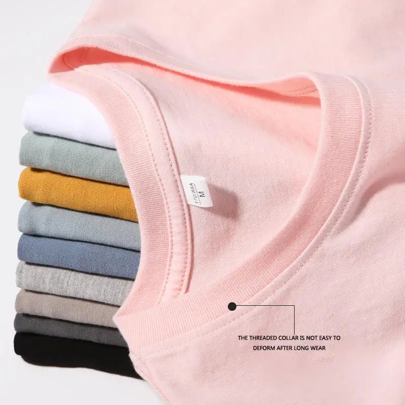 High Quality 180GSM 230GSM Custom T Shirt Heavy Weight Oversized Blank cotton drop shoulder Tshirt Printing Men's T-Shirts