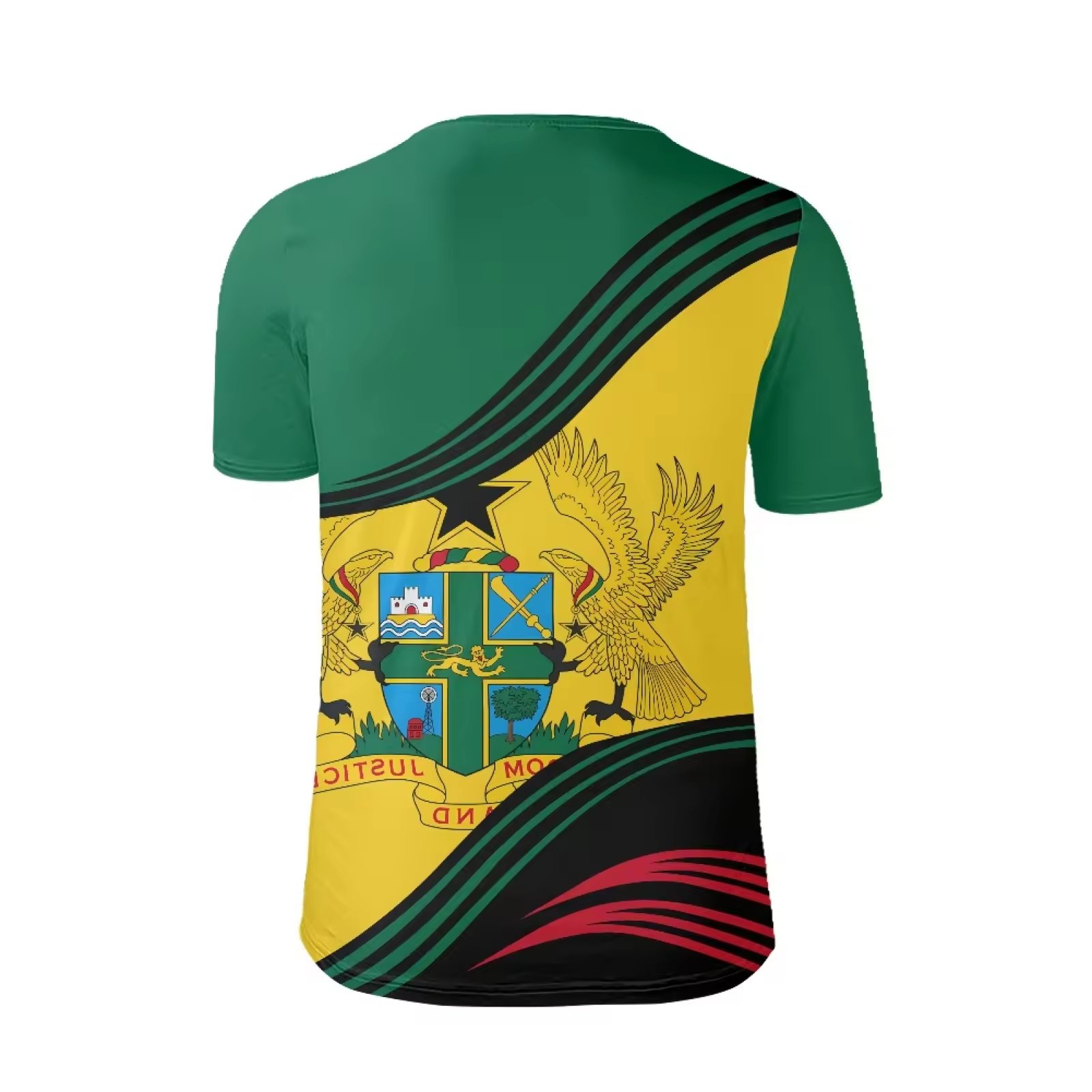 Low MOQ Breathable High Quality Men's T-shirt Ghana Logo Printed Oversized T-shirt Hot Sale Wholesale Casual Shirt