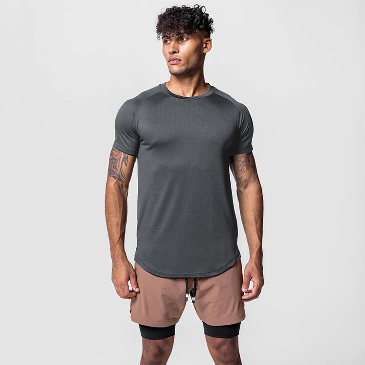 high quality training shirt sweat-wicking quick dry breathable casual summer sport gym men's t shirt