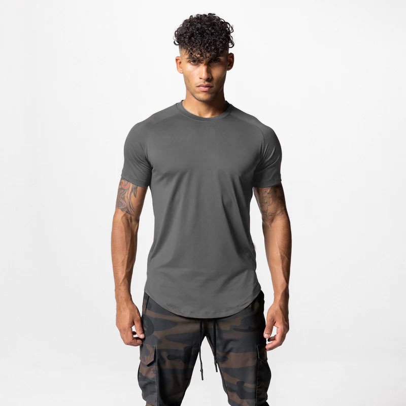 high quality training shirt sweat-wicking quick dry breathable casual summer sport gym men's t shirt