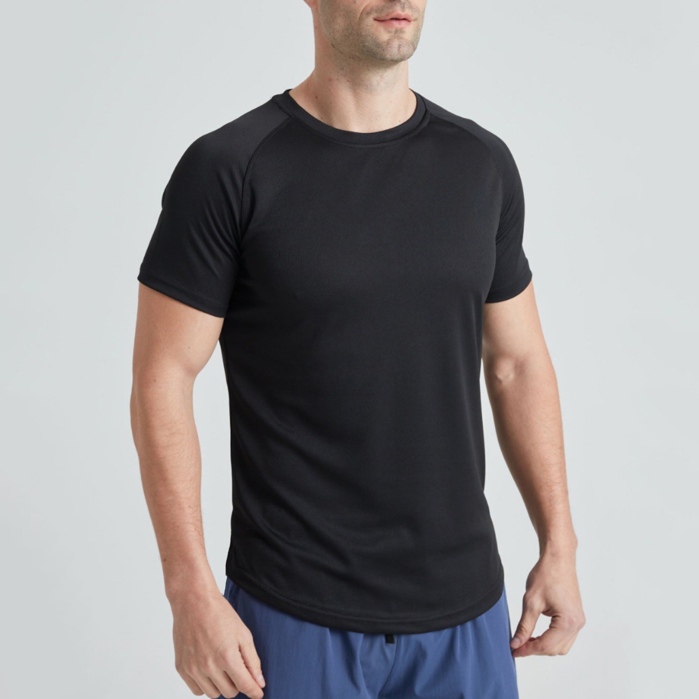 high quality training shirt sweat-wicking quick dry breathable casual summer sport gym men's t shirt