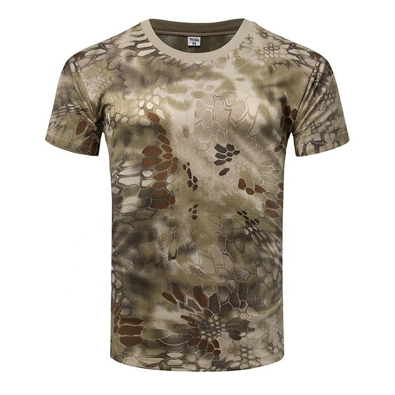 Manufacture quick- drying camouflage clothing tactical shirt Men T-shirt Tactical plus size men's T-shirts T-shirt