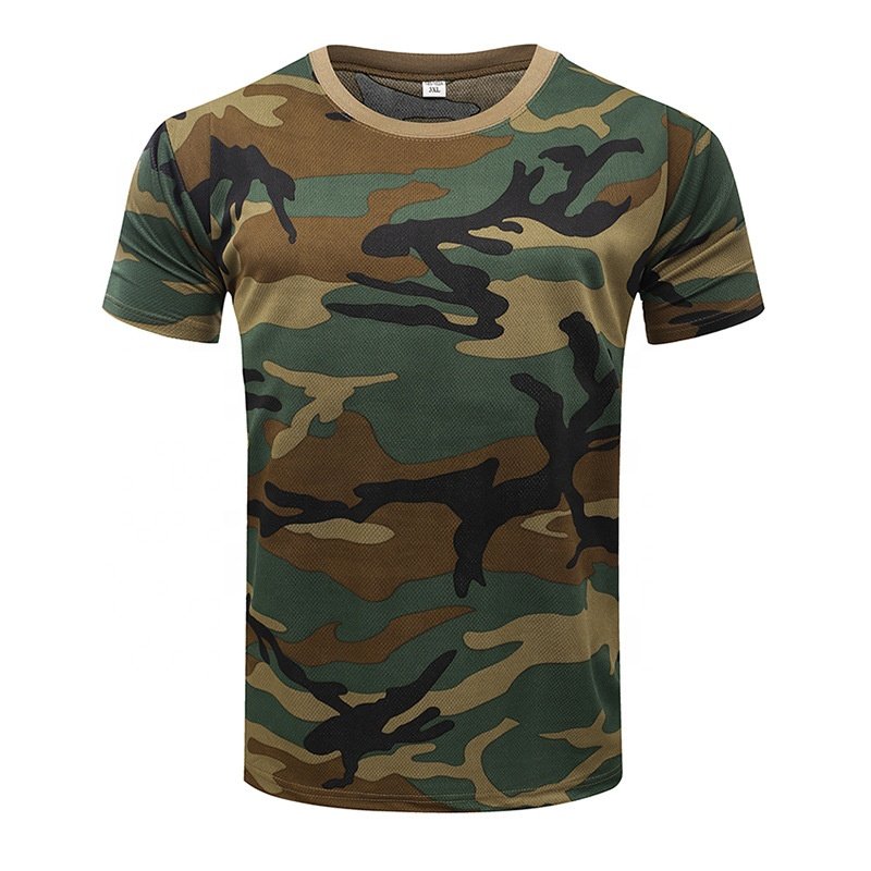Manufacture quick- drying camouflage clothing tactical shirt Men T-shirt Tactical plus size men's T-shirts T-shirt