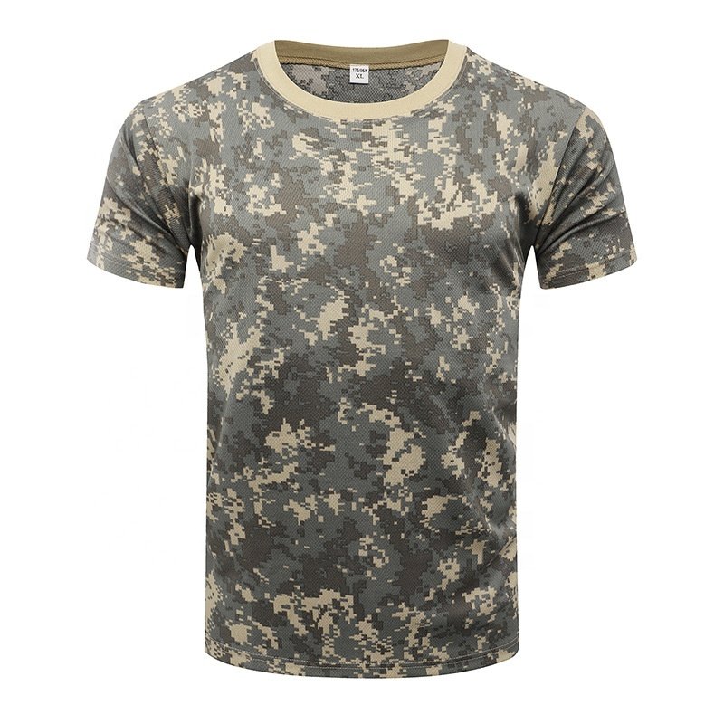Manufacture quick- drying camouflage clothing tactical shirt Men T-shirt Tactical plus size men's T-shirts T-shirt