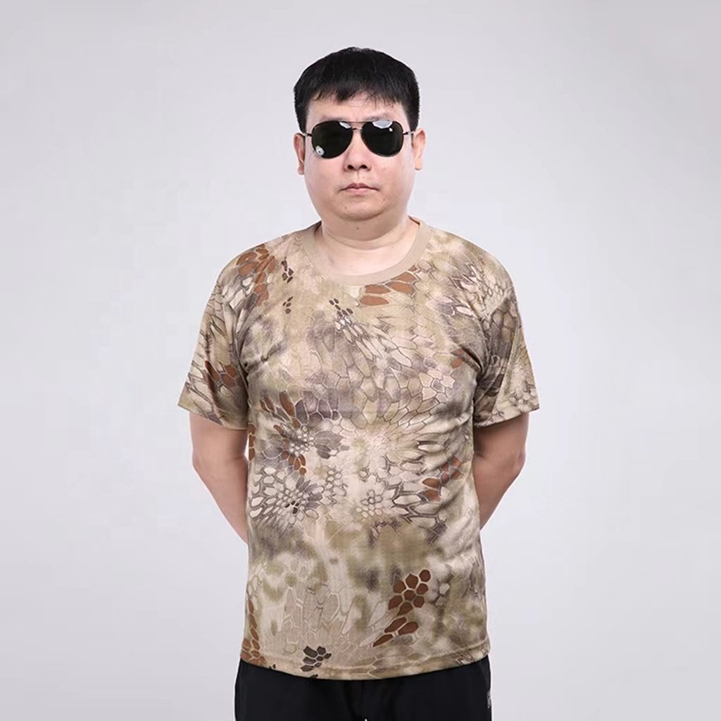 Manufacture quick- drying camouflage clothing tactical shirt Men T-shirt Tactical plus size men's T-shirts T-shirt