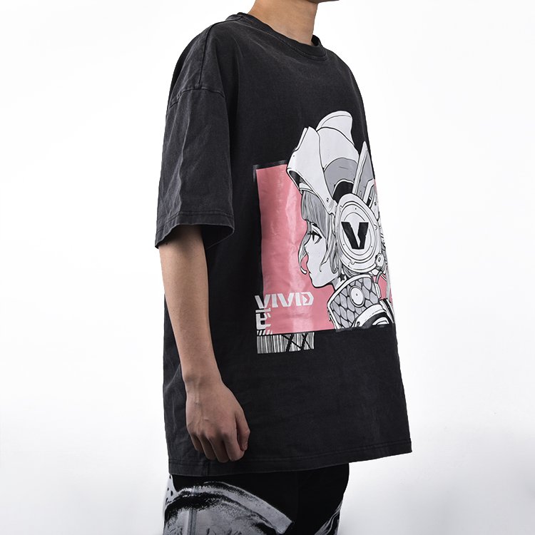 New Design Drop Shoulder 100% Cotton Plus Size Short Sleeve Digital Printed Oversized Men's T-shirt