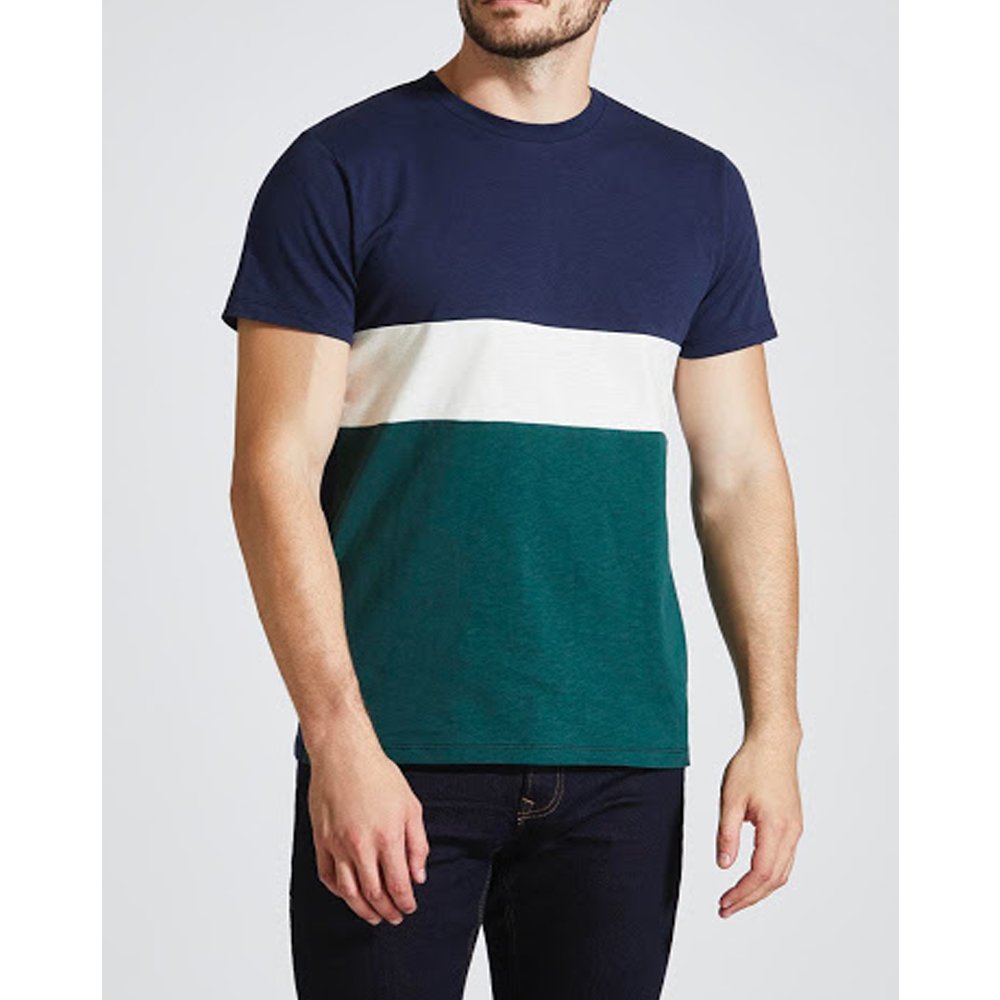 Breathable Casual T Shirt Customized Fashionable Quick Dry Men's Paneled Shirt