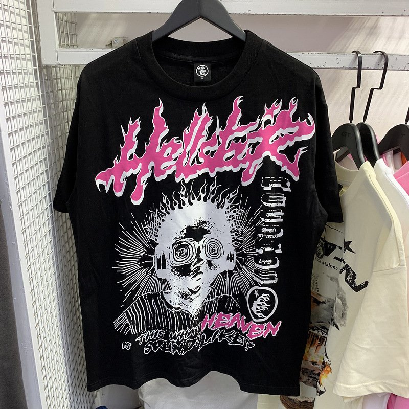 100% Cotton Unisex Printed European and American trendy loose fashion brand casual pure cotton streetwear summer T-shirt 2024