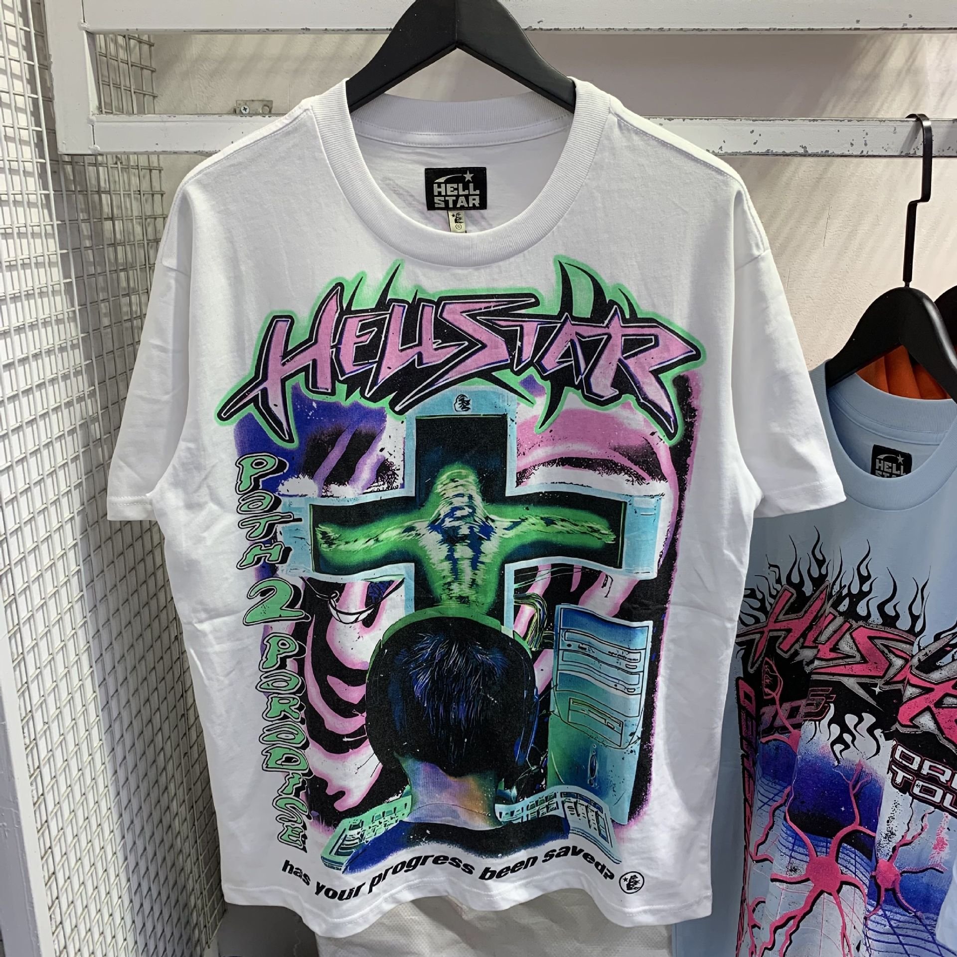 100% Cotton Unisex Printed European and American trendy loose fashion brand casual pure cotton streetwear summer T-shirt 2024