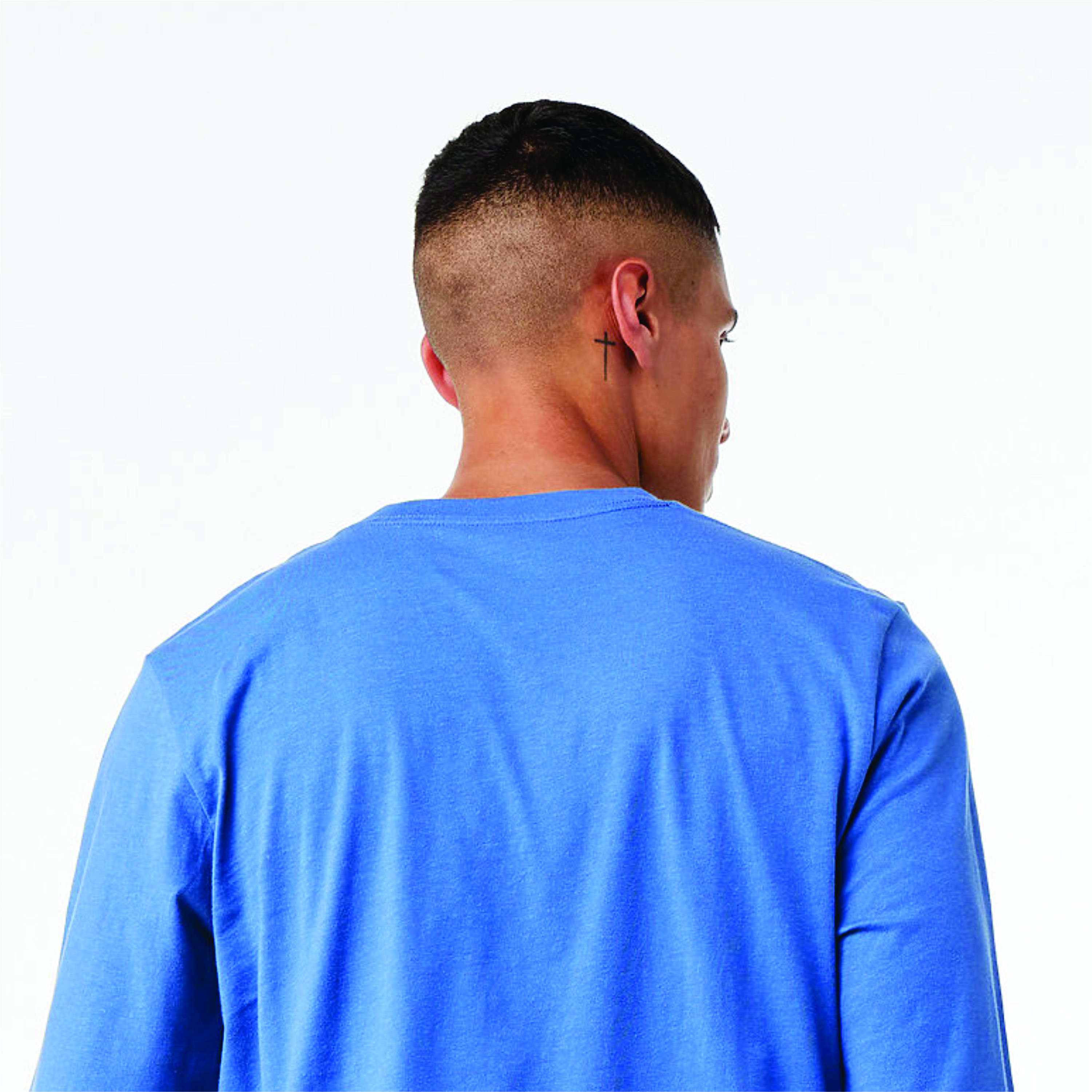 OEM Columbia Blue Unisex Heather CVC Long Sleeve T-Shirt - 52% Airlume Cotton, 48% Poly, 4.2 oz