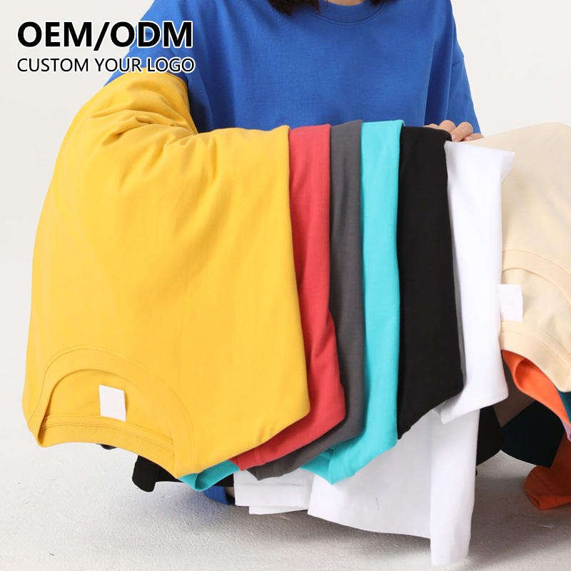 Heavyweight Cotton Tshirt Manufacturer Plain Oversized Printed Embroidered Plain Tee plus size men's custom t shirt Pour Hommes
