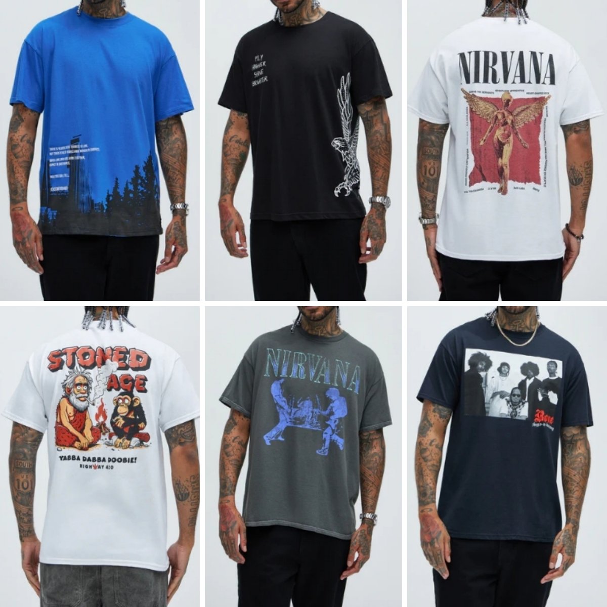 Clearance 2024 High quality Printed Fashion Designer T-shirt for Men's Casual Loose Printed T-shirt Random Delivery