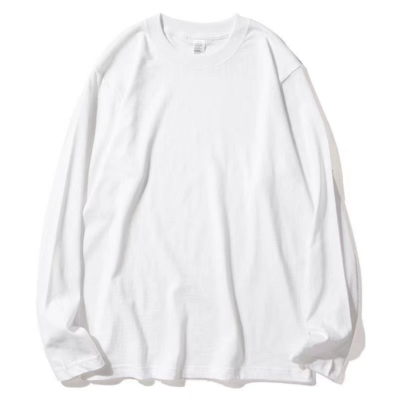 Spring Autumn Fashion Pure Cotton Comfortable Casual Men's Women Long Sleeve T-Shirt