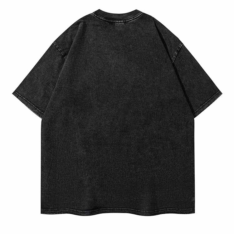 Clothing manufacturer customizes street hip-hop clothing with retro washed thick oversized t-shirts for men's t-shirts