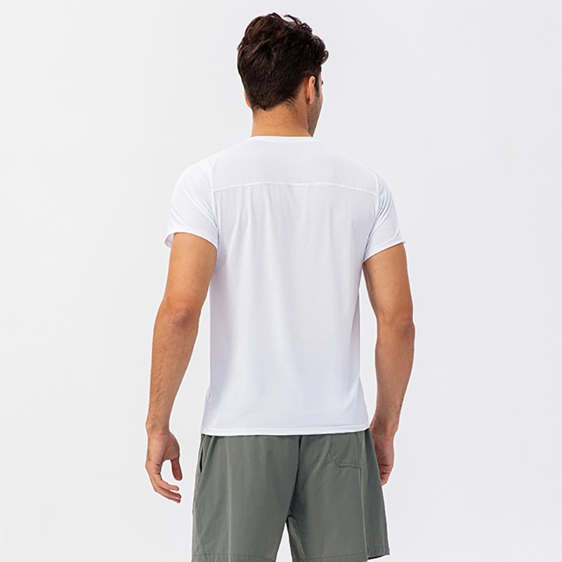 90 Polyester 10 Spandex T Shirt Men's Custom Logo Quick Dry Stretch Sports T-shirts Summer Lightweight Gym T-shirt