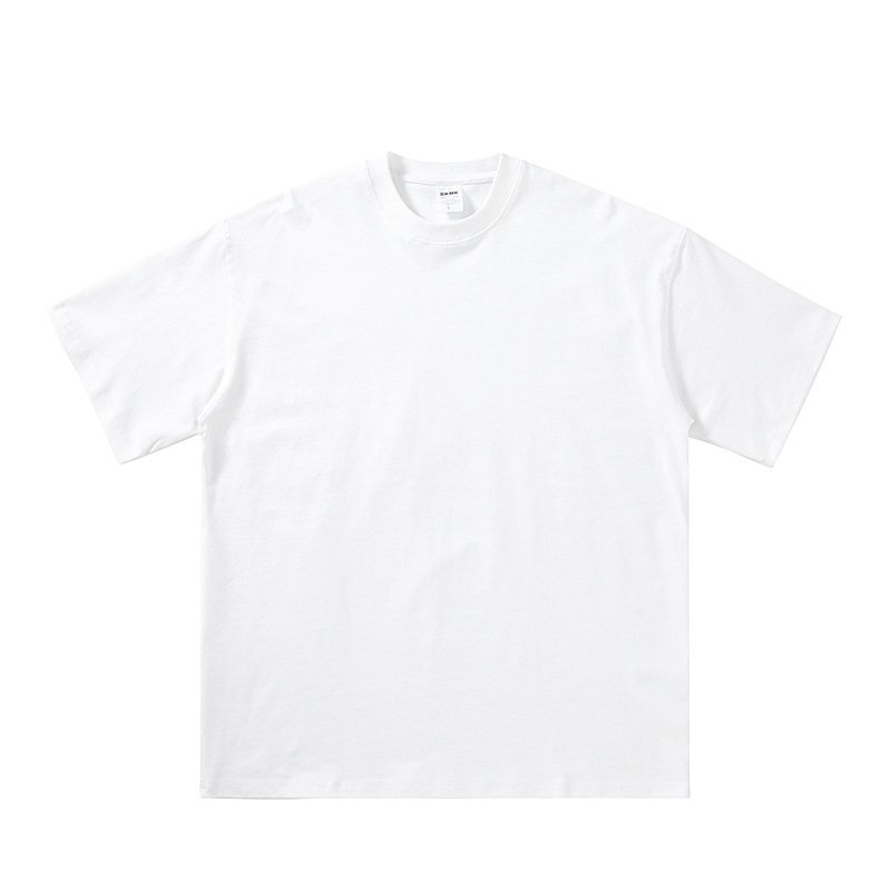MT2417 T Shirt Manufacturer Custom 280g 100% Cotton Small Tight Neck Black White T-Shirts Men's T-Shirts