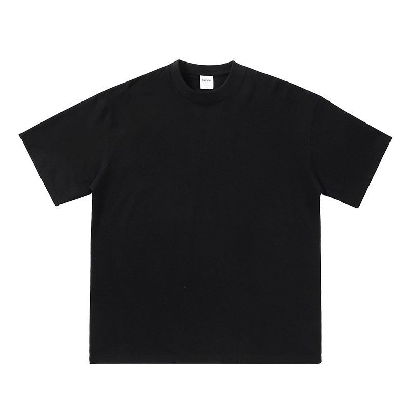 MT2417 T Shirt Manufacturer Custom 280g 100% Cotton Small Tight Neck Black White T-Shirts Men's T-Shirts