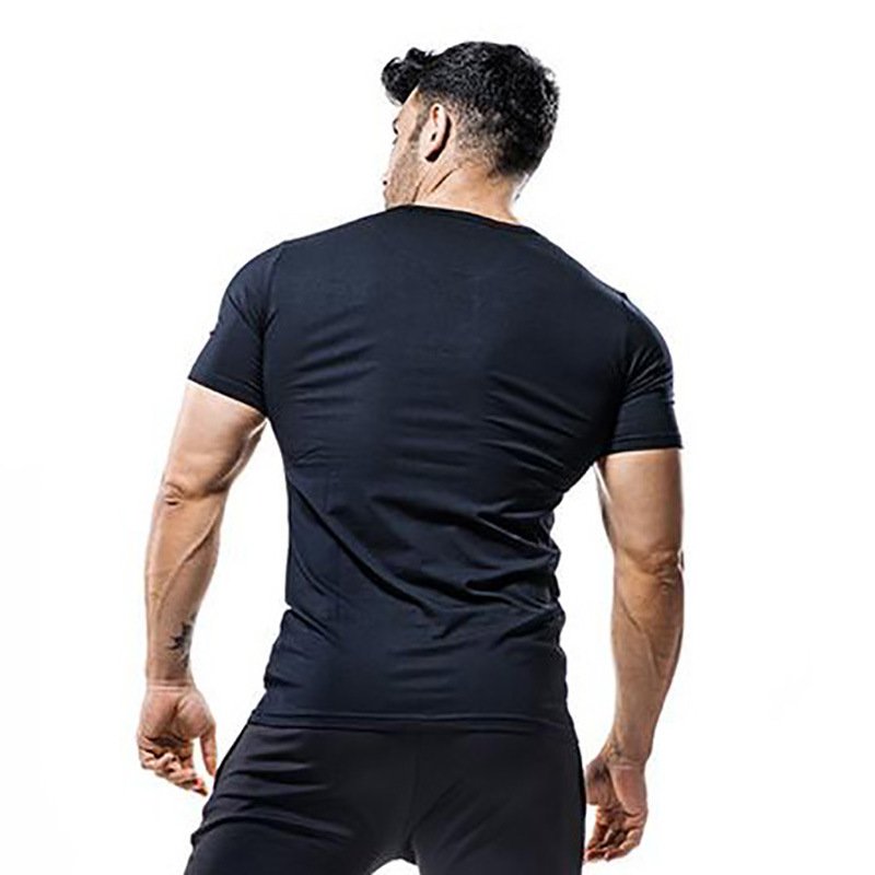 Custom Print Blank Plain V Neck Cotton Gym Sport T-shirt for Men
