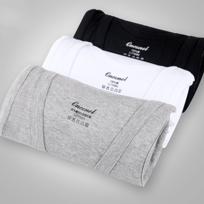 Cotton Mens Underwear Sleeveless Tank Top Solid Muscle Vest Undershirts O-neck Gym clothing T-shirt men's vest