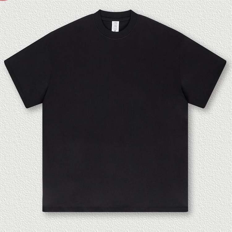 2024 summer pure cotton men's t-shirt short sleeve solid color clothing tops t-shirt men's clothing