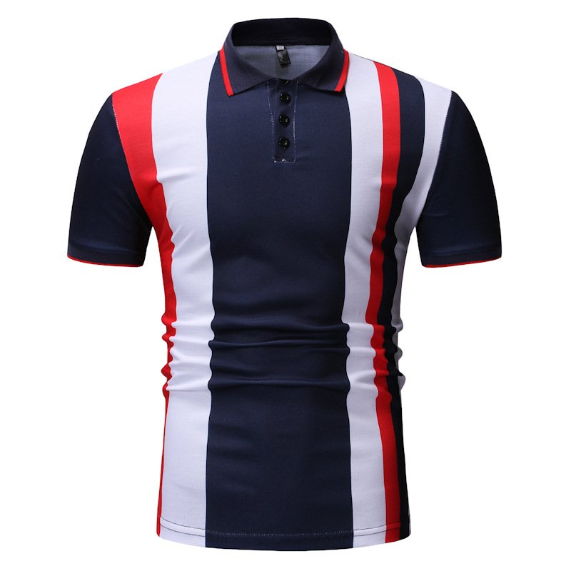 Custom Logo Factory Wholesale Summer Short Sleeve Stripe Polo T-shirt Sports Men's T-shirt