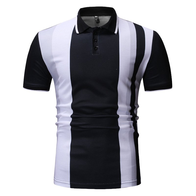 Custom Logo Factory Wholesale Summer Short Sleeve Stripe Polo T-shirt Sports Men's T-shirt