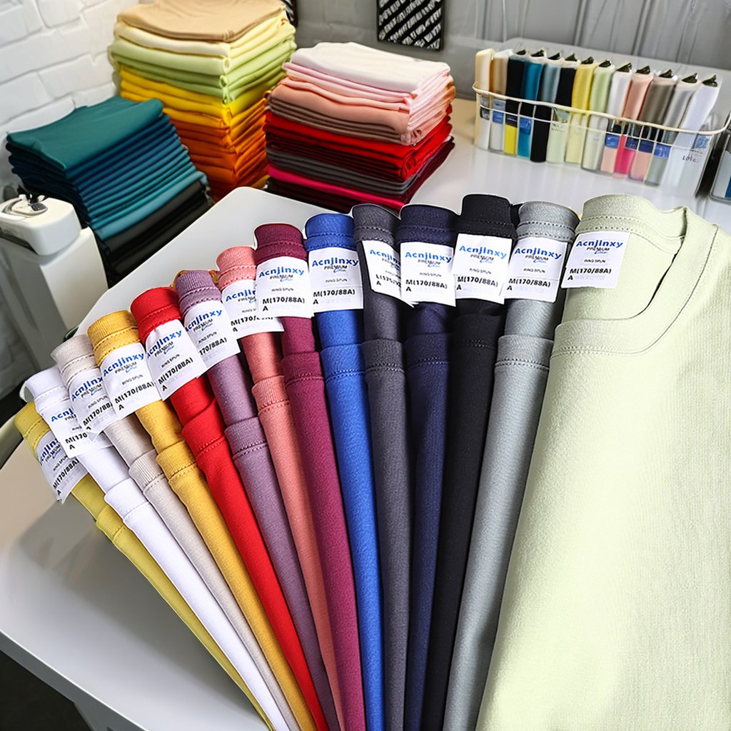 Fln 2024 Wholesale High Quality Men Unisex Print Pattern Drop Shoulder Blank Knitted Tshirt 100% Cotton Custom Oversized T-Shirt