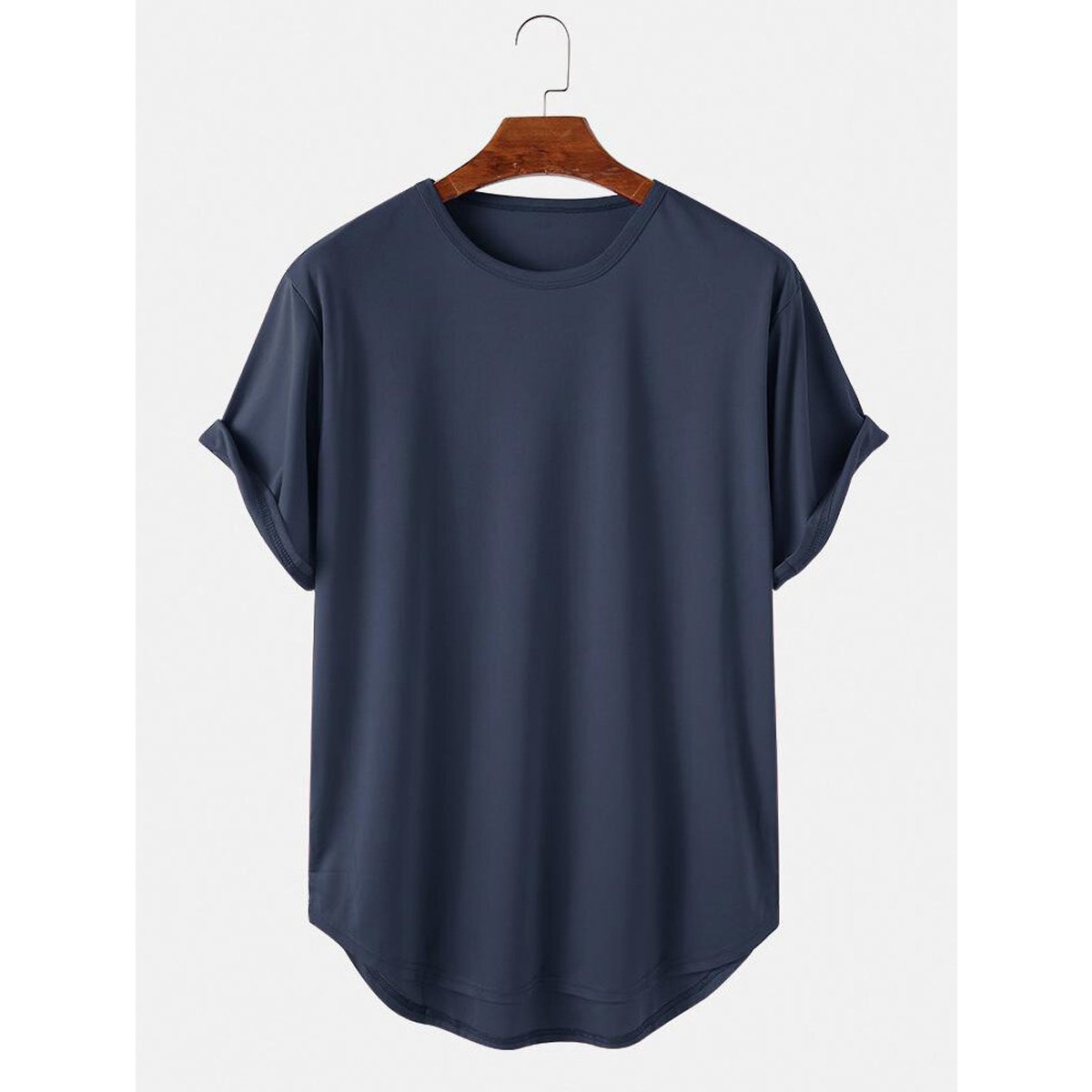 Custom Made Men's T-Shirts drop shoulder loose fit contrast trims T shirts short sleeve
