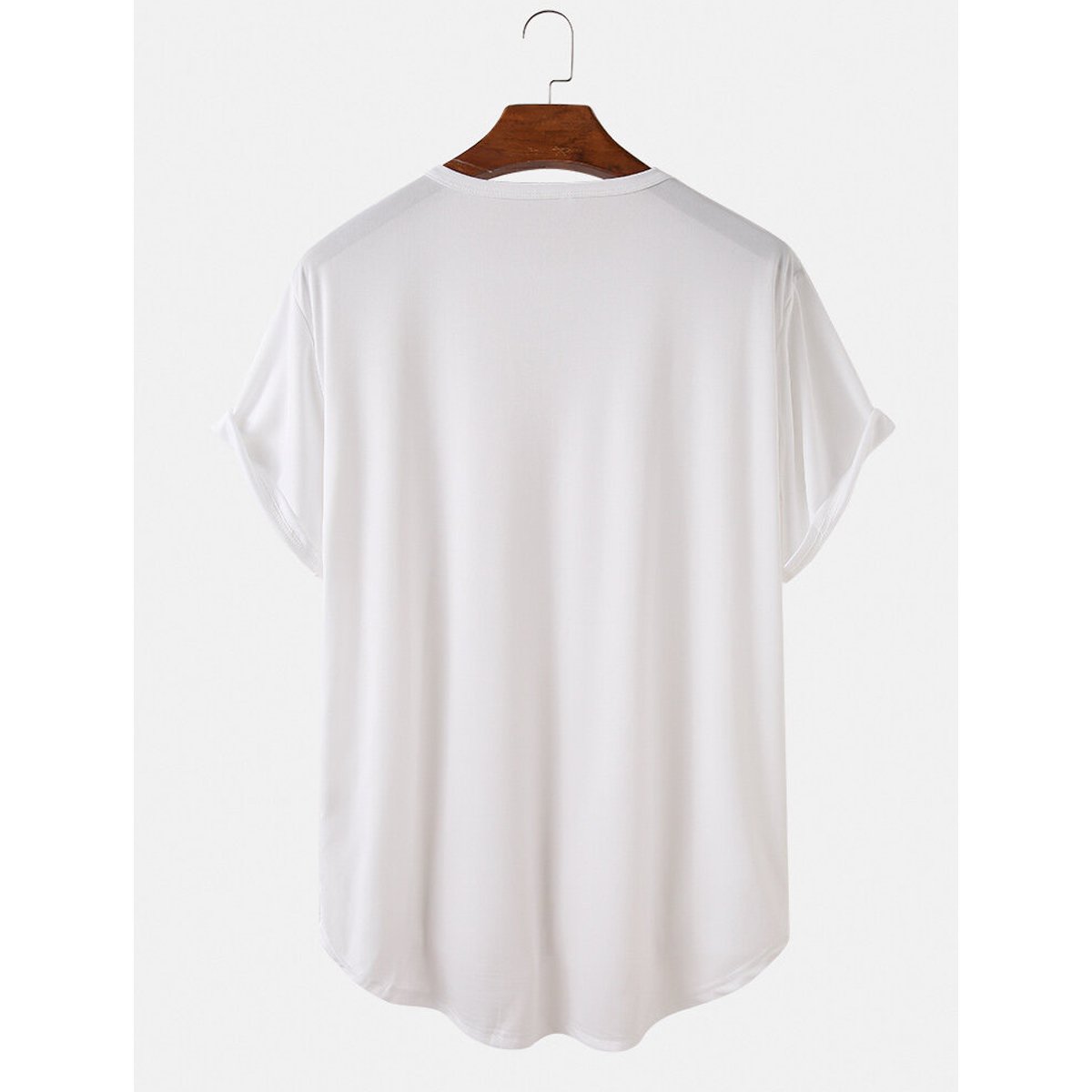 Custom Made Men's T-Shirts drop shoulder loose fit contrast trims T shirts short sleeve