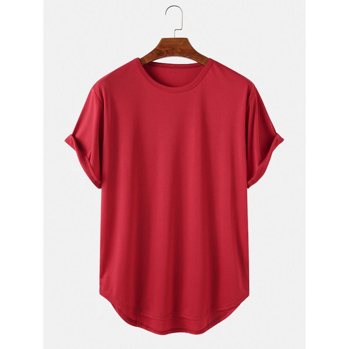 Custom Made Men's T-Shirts drop shoulder loose fit contrast trims T shirts short sleeve