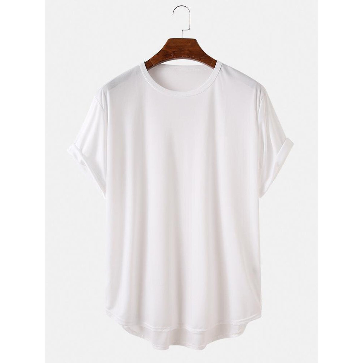Custom Made Men's T-Shirts drop shoulder loose fit contrast trims T shirts short sleeve