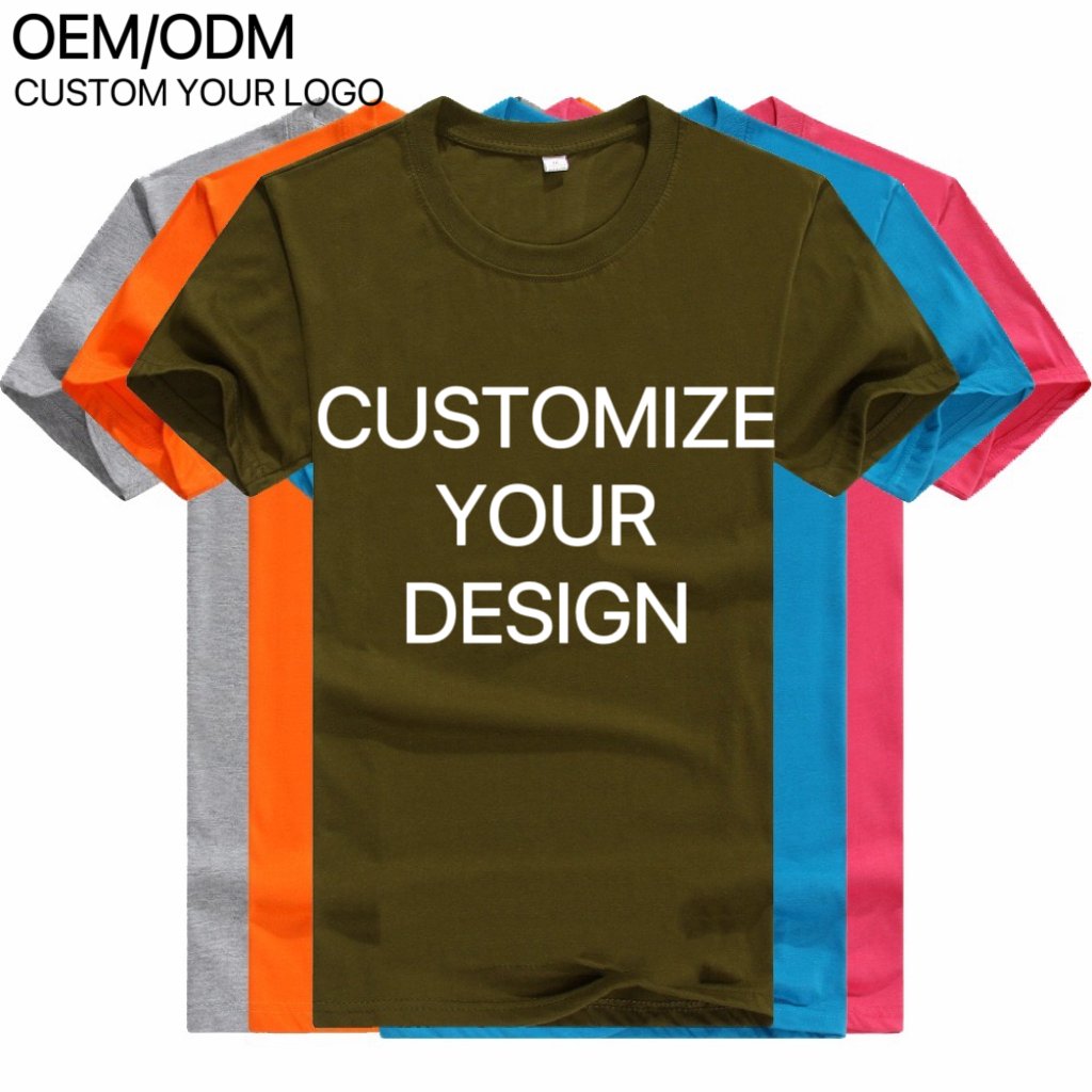 T-shirt manufacturer Cotton men's T-shirt custom printed graphic logo work clothes design round neck men's and women's T-shirt