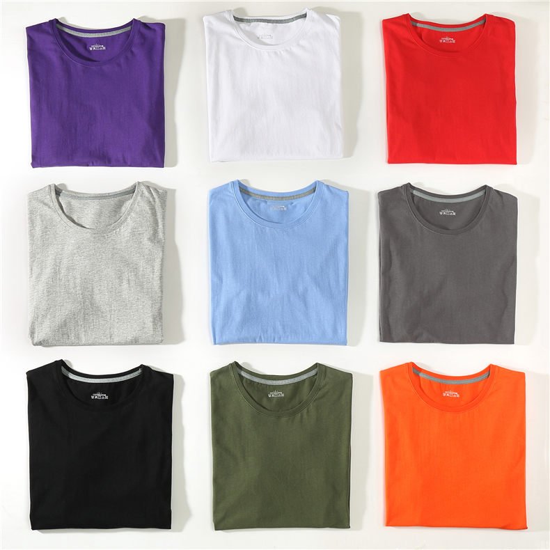 Men's Cotton Fashion T shirt Solid Mens Summer T-shirts 5XL Male Oversized T Shirts White Casual T Shirt For Man